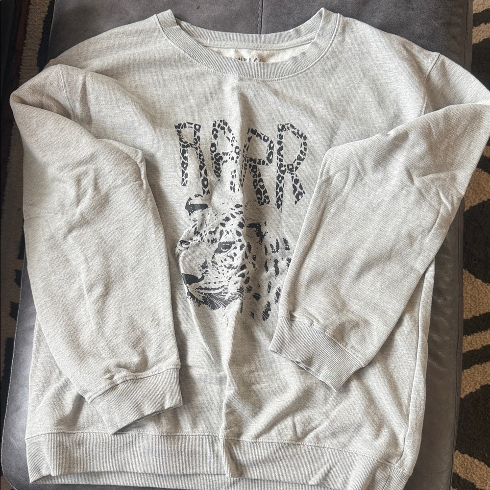 Vintage Gray Canvas Sweatshirt